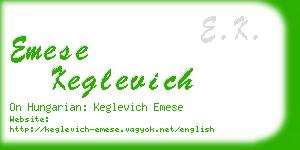 emese keglevich business card